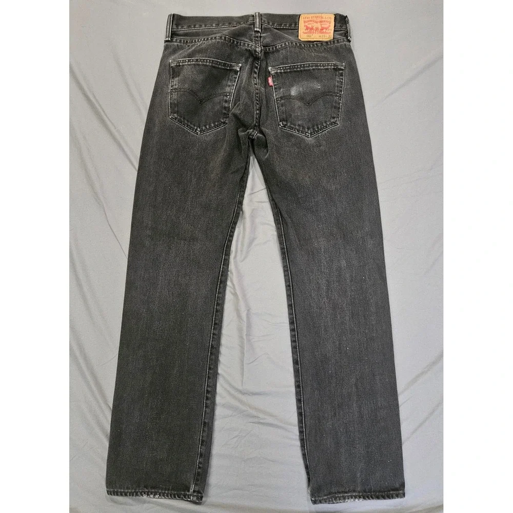Levi's 501 Original Fit Jeans Mens 33x32 Black Straight Button Fly